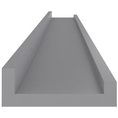 vidaXL Wall Shelves 4 pcs Grey 100x9x3 cm