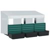 vidaXL Chicken Nesting Box 3 Compartments Wall-Mounted Galvanised Steel