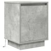 vidaXL Bedside Cabinet with LED Lights&nbsp;Concrete Grey 38x34x50 cm