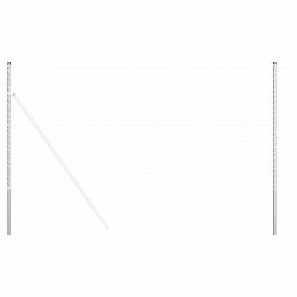 vidaXL Fence Post 2 pcs Silver Powder-coated steel