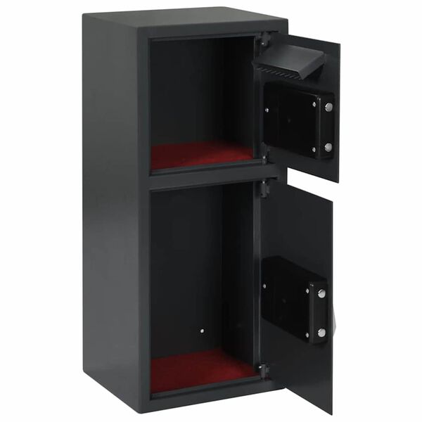 vidaXL Digital Safe with Lock Dark grey 35 x 31 x 80 cm Steel