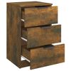 vidaXL Bedside Cabinets 2 pcs Smoked Oak 40x36x65 cm