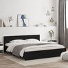 vidaXL Bed Frame with LED without Mattress Black 180x200 cm Super King