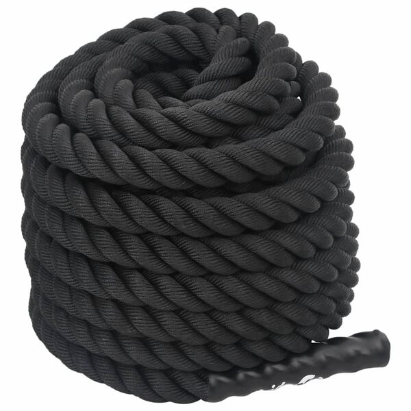 vidaXL Battle Rope Black 15 m 11 kg Polyester