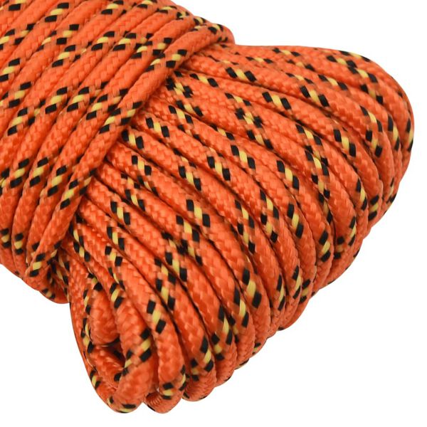 vidaXL Boat Rope Orange 5 mm 500 m Polypropylene