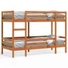 vidaXL Bunk Bed without Mattress Wax Brown 75x190 cm Small Single Solid Wood Pine