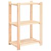vidaXL 3-Tier Storage Racks 3 pcs 60x38x90 cm Solid Pinewood 150 kg