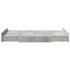 vidaXL Storage Bed Frame Concrete Grey 120 x 200 cm Engineered Wood