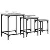 vidaXL Nesting Coffee Tables 3 pcs Grey Sonoma Engineered Wood