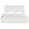 vidaXL Bed Frame with Headboard White 160 x 200 cm Solid Pine Wood