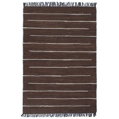 vidaXL Hand-woven Chindi Rug Cotton 200x290 cm Brown
