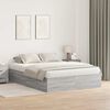 vidaXL Storage Bed Frame Grey Sonoma 140 x 190 cm Engineered Wood