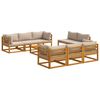 vidaXL 9 Piece Garden Lounge Set Modular Natural Solid Acacia Wood