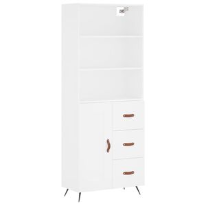 vidaXL Highboard White 69.5x34x180 cm Engineered Wood