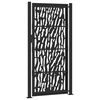 vidaXL Garden Gate Black 100x200 cm Steel Trace Design