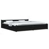 vidaXL Bed Frame without Mattress with Drawers Black 200x200 cm