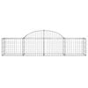 vidaXL Arched Gabion Baskets 25 pcs 200x50x40/60 cm Galvanised Iron