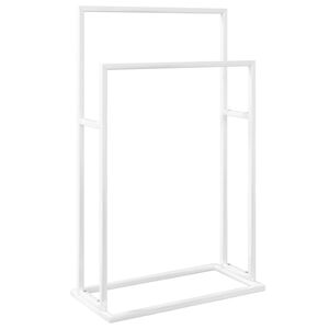vidaXL Freestanding Towel Rack White 48x24x78.5 cm Iron