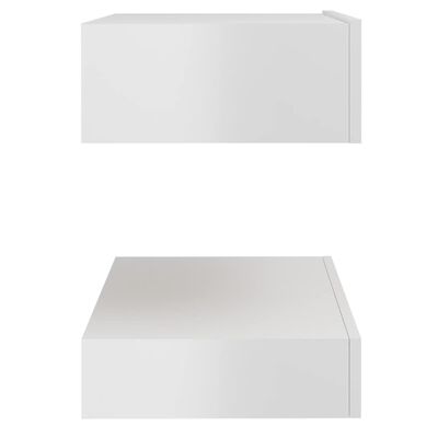 vidaXL Bedside Cabinet High Gloss White 60x35 cm Engineered Wood