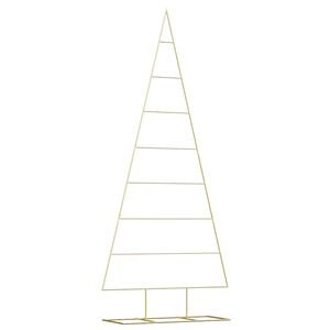 vidaXL Metal Christmas Tree with Stand Gold 210 cm Powder-coated steel