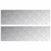 vidaXL Stair Tread Rectangular 2 pcs Silver 100 x 30 cm Aluminium