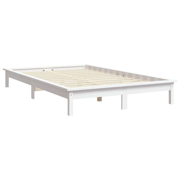 vidaXL Bed Frame without Mattress White Super King Size Solid Wood