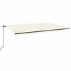vidaXL Manual Retractable Awning 600x350 cm Cream