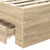 vidaXL Bed Frame with Headboard Sonoma Oak 90 x 200 cm Engineered Wood