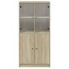 vidaXL Highboard with Doors Sonoma Oak 68x37x142 cm Engineered Wood