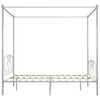 vidaXL Bed Frame without Mattress with Canopy White 180x200 cm Super King Metal