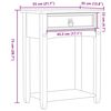 vidaXL Console Table Corona 55x35x73 cm Solid Wood Pine