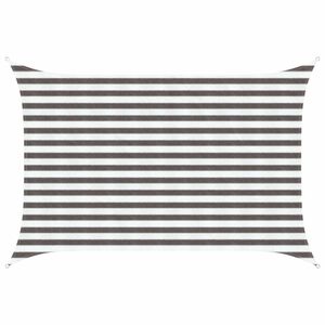 vidaXL Sunshade Sail 2 x 3 m HDPE Rectangular Light Grey and White