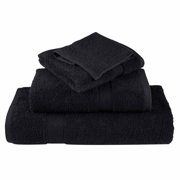 vidaXL Guest Towel SOLUND 50 pcs Black 50 x 100 cm 550 gsm