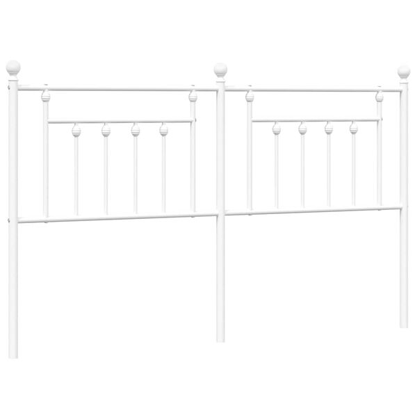 vidaXL Metal Replace Headboard White 180 cm