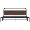 vidaXL Metal Bed Frame without Mattress Brown Oak 180x200 cm Super King