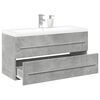 vidaXL 2 Piece Bathroom Furniture Set Concrete Grey Engineered Wood