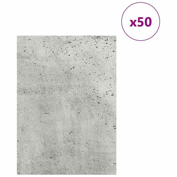 vidaXL Decor Panels 50 pcs Concrete Grey 15 x 21 x 0.27 cm