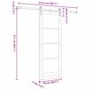 vidaXL Sliding Door White 78 x 211 cm Solid Pine Wood