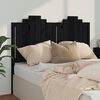 vidaXL Bed Headboard Black 146x4x110 cm Solid Wood Pine
