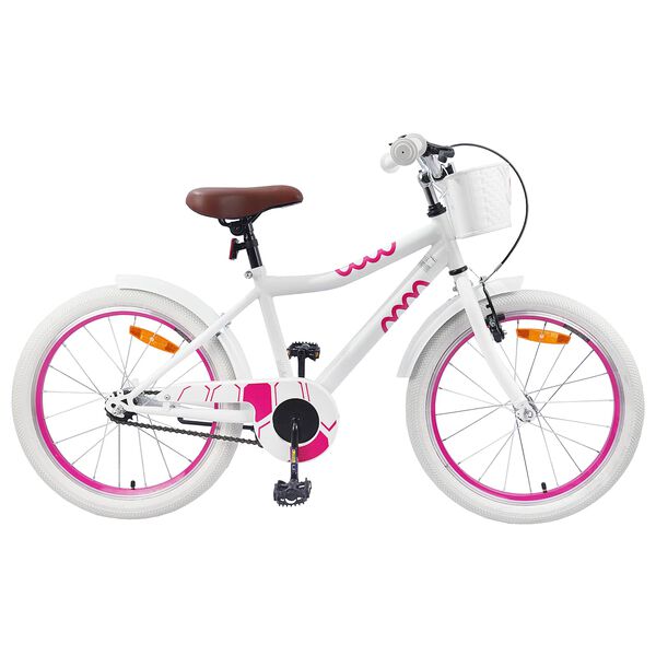 vidaXL Kids Bike 20'' for 6-11 Years Old White
