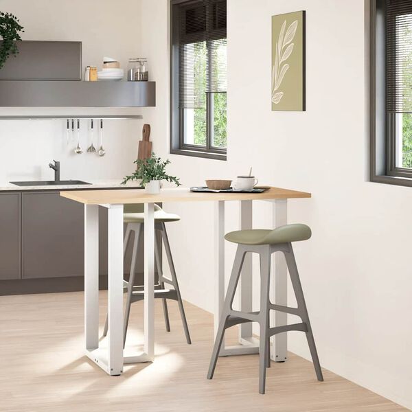 vidaXL Bar Table Legs T-Shaped&nbsp;2 pcs White 60x35x(100-101) cm Steel