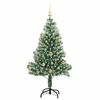 vidaXL Artificial Christmas Tree Snow Flocked with LED Light 150 cm
