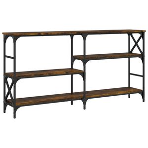 vidaXL Console Table Smoked Oak 150x29x76,5 cm Engineered Wood