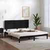 vidaXL Bed Frame without Mattress Black 200x200 cm Solid Wood Pine