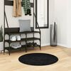 vidaXL Shaggy Rug PAMPLONA High Pile Modern Black &Oslash; 80 cm