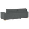 vidaXL Sofa 3 pcs Dark Grey Fabric