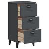 vidaXL Bedside Cabinet VIKEN Anthracite Grey Engineered Wood