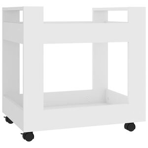 vidaXL Desk Trolley White 60x45x60 cm Engineered Wood