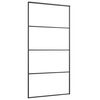 vidaXL Sliding Door Aluminium and ESG Glass 102.5x205 cm Black