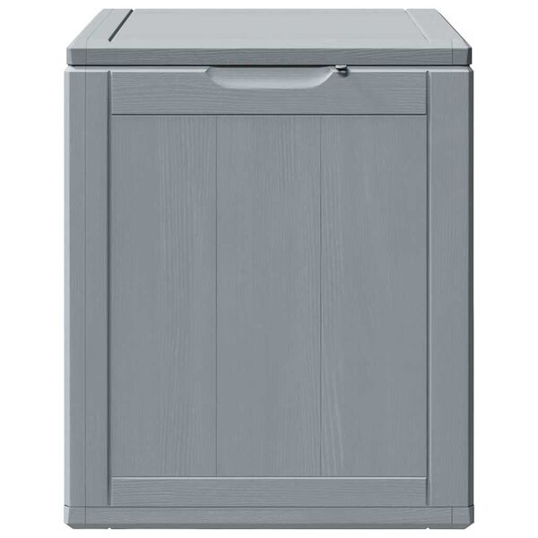 vidaXL Garden Storage Box 90L Grey PP Wood Look